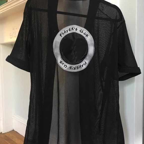 Dolls Kill mesh oversized baseball jersey - Picture 2 of 3